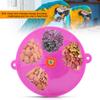 Bird Pet Foraging Feeder   Food Wheel Feeding Storage Box Toy Purple