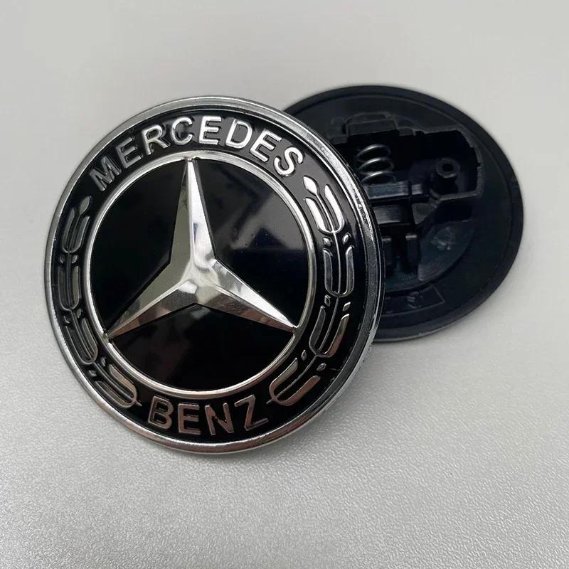 Für Mercedes Benz Auto Metall 57mm Flaches Haubenemblem Frontabzeichen Logo Für Mercedes Benz AMG W212 W213 W205 W177 W247 W176 CLS CLA C
