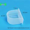 Clear Green Semicircle Bird and Rabbit Feeder Bowl - Cage Accessory