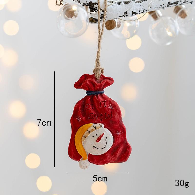 Creative Christmas Cookie Cake Old Man Ice Cream Cone Chef Old Man Donut Gingerbread Man Pendant for Christmas Tree Decoration