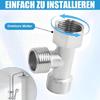 2er-Pack Europäischer Standard 3/8 Zoll T-Stück Wasserhähne Für Sichere Dichte Verbindungen Unter dem Waschbecken oder der Arbeitsplatte