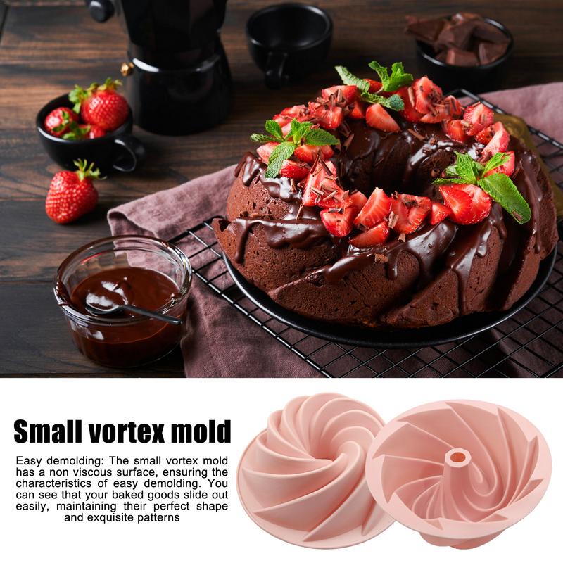 Silicone Molds for Baking Small Vortex Cake Molds for Baking Non Sticky Easy Demoulding Heat Resistant Household DIY Molds