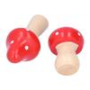 3pcs Wood Mushroom Ornament S L M Indoor Decoration Figurine Festival Gift Ornament  Bedroom