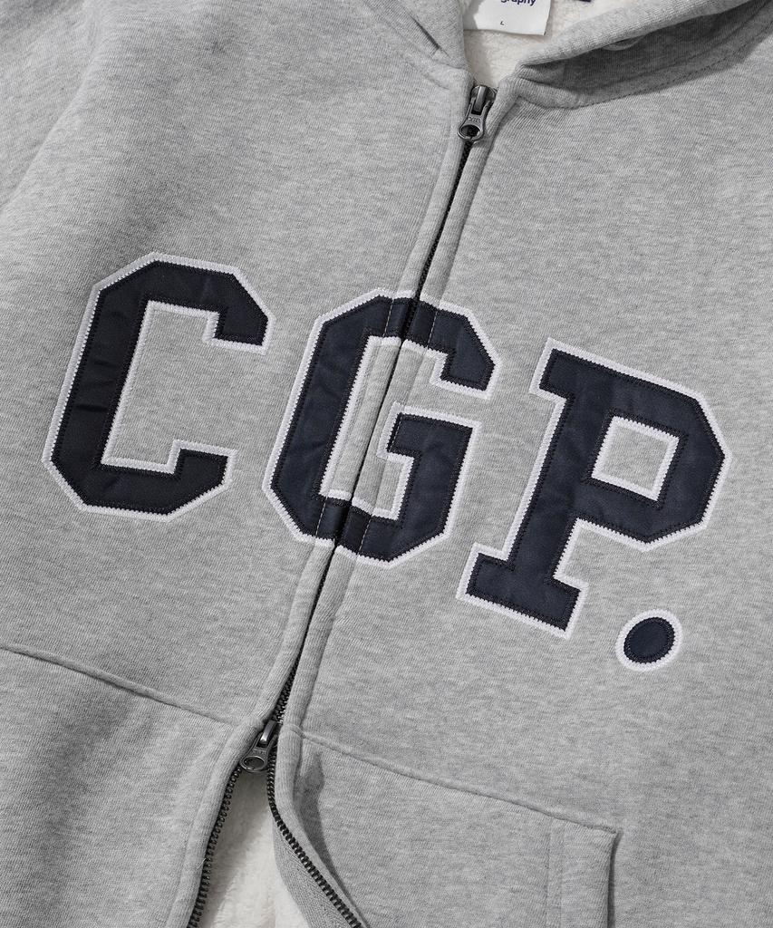 Cgp Arch Logo Boa Hoodie Zip-Up_Dark Grey