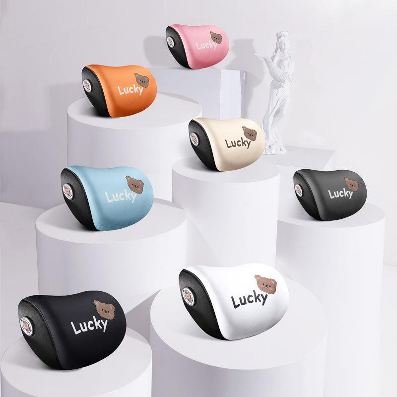 Kreslený medvěd paměťová pěna bederní polštář do auta - Celosezónní pohodlný polštář