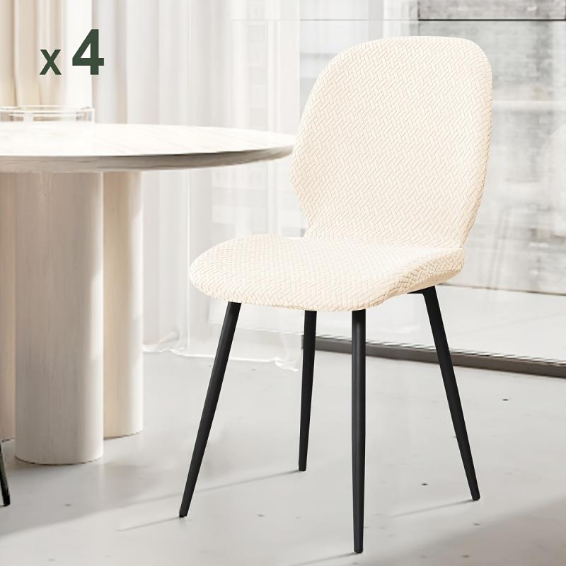 

4/6pcs Jacquard Butterfly Curved Chair Cover Stretch Chair Covers Elastic Bar Stool Chairs Seat Slipcovers for Home Hotel Party