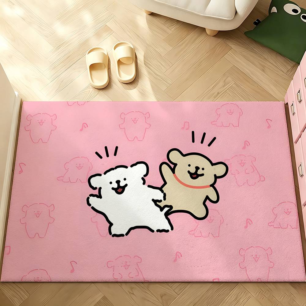 Cute M-Malteses Carpet Bathroom Anti-slip Mat Door Mat Home Decoration Mat Entrance Door Mat Scratch-resistant Door Mat