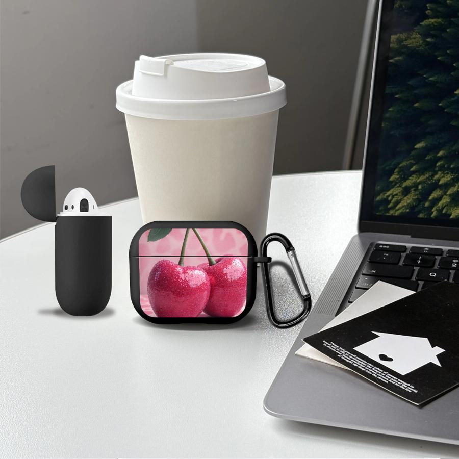 Earphone Cases Cover Case For Airpods 1 3 Pro Pro3 4 Pro2 2 Pink Cherries