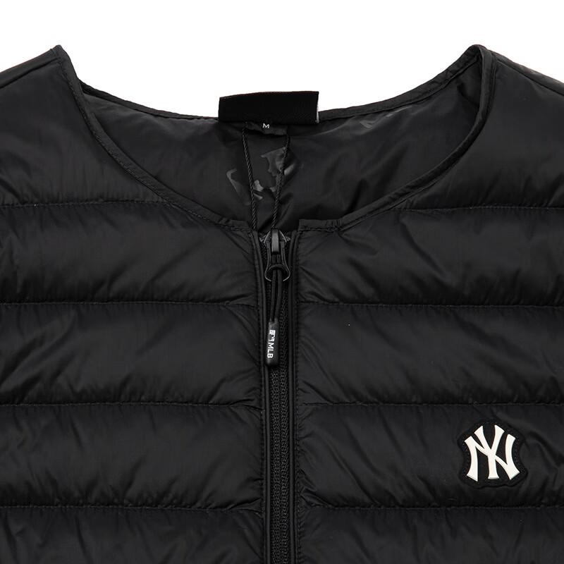 MLB Autunno Inverno 23 New York Yankees Patch Lettere Fantasia Zip Caldo Piumino d'Oca Gilet Unisex Nero 3ADVB0426-50BKS