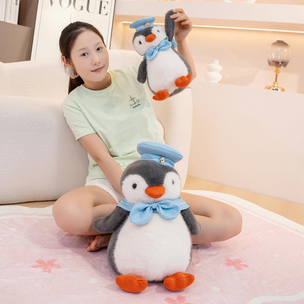 Cute Navy Little Penguin Plush Toy Doll Soothing Doll Healing Ragdoll Children's Birthday Gift Female