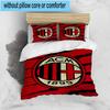 3pcs Milan Football Club Printed Bedding Set Duvet Cover Closure Includes 1 Duvet Cover & 2 Pillowcases Bedding Sets Home Decor Gifts