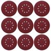 Howhite Sanding Paper, 60-Sheet Set (10 of each #80, #100, #120, #150, #180, and #240), 225mm, 10-Hole, 9-Inch Round, Waterproof Sanding Discs with Ve