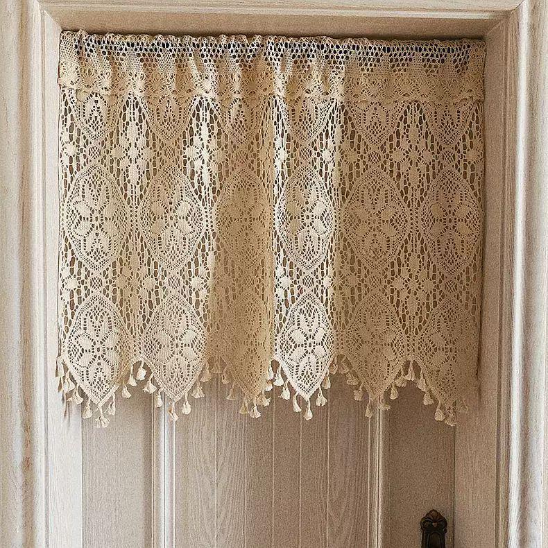 Amerikanische Baumwollspitze Halbvorhang-Schals für Fenster, Türen und Trennwände