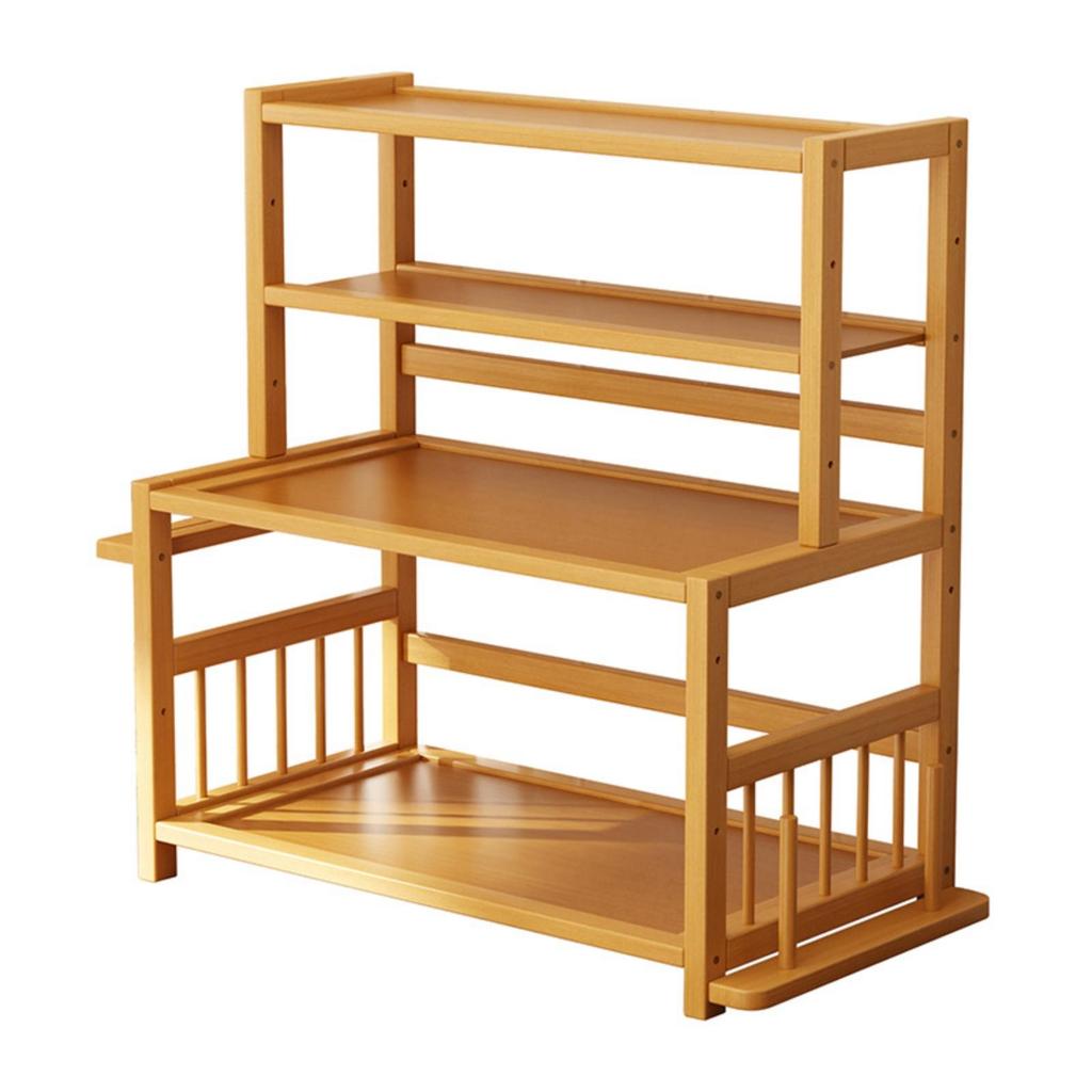 Countertop Shelf Organizer Space-Saving Kitchen Rack Tiered Wooden