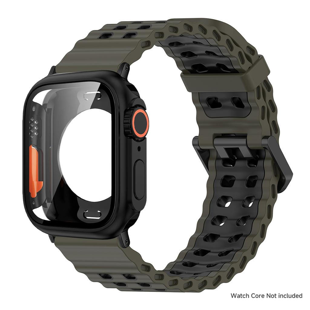 Silicone Strap+Change to Ultra Case For Apple Watch 11 10 42/46mm Protective Cover for iwatch Series 9 8 7 6 se54 40/41/44/45mm