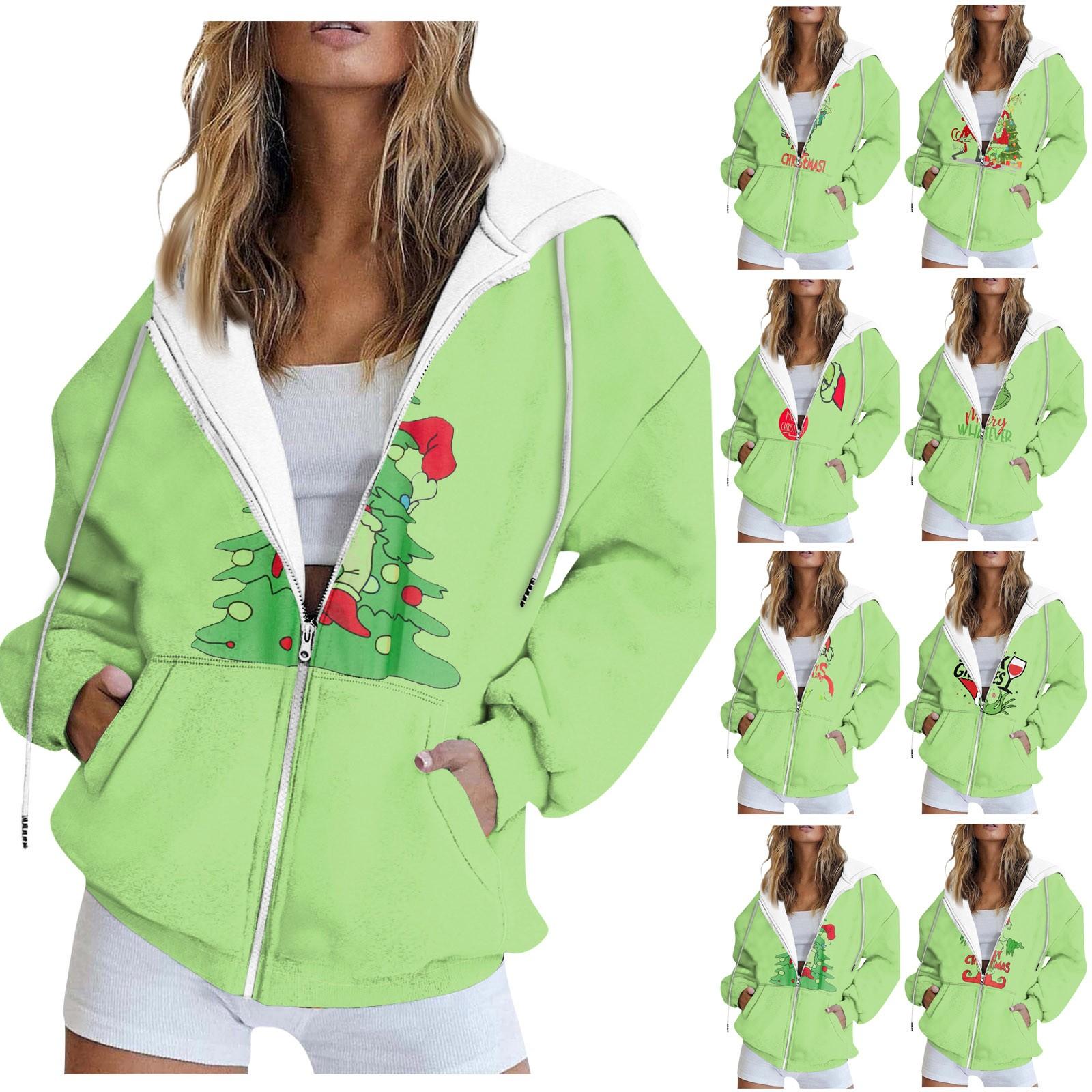 

Женская модная куртка с капюшоном на молнии с длинными рукавами