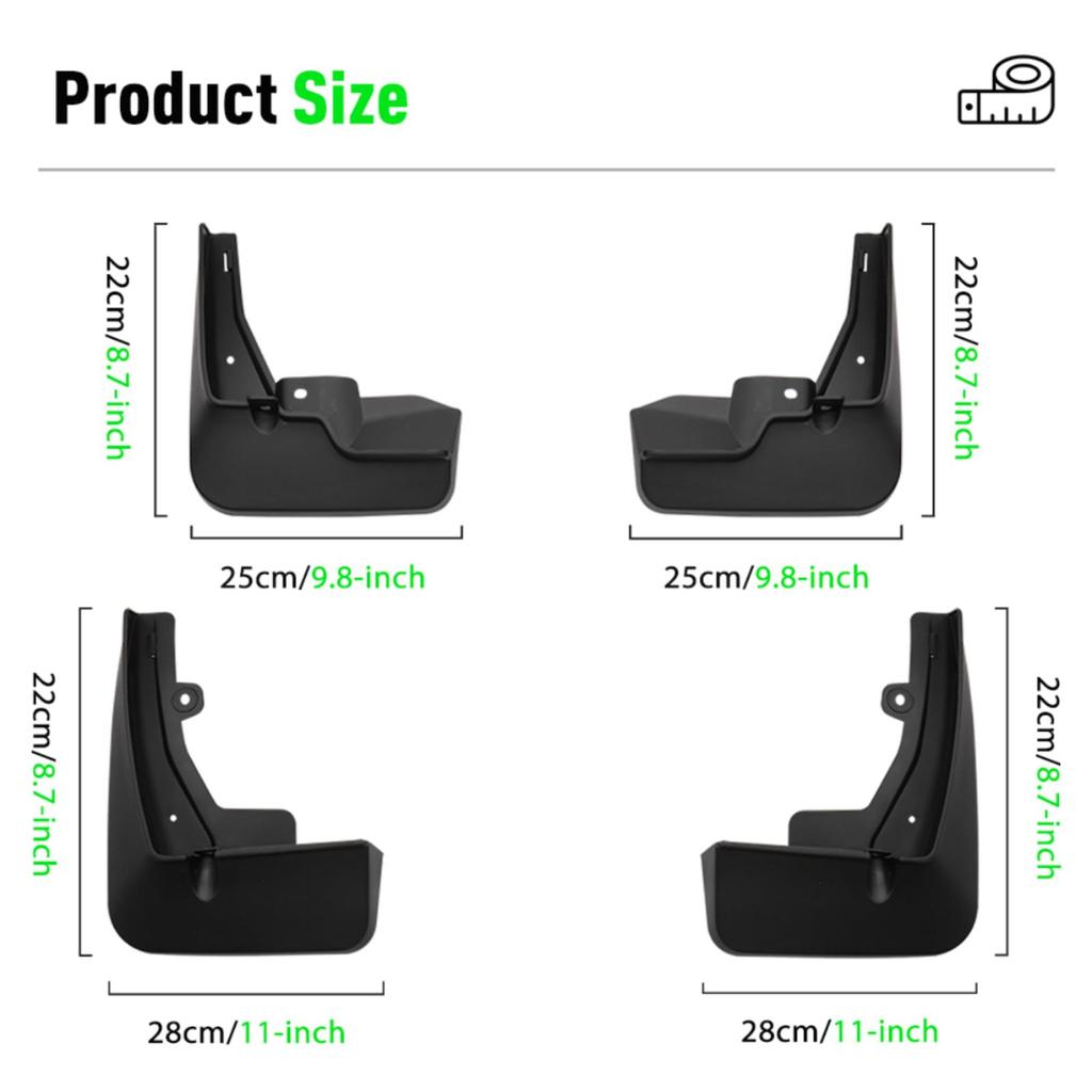 4PCS Car Mud Flaps Splash Guards Mudguards Car Mud Flaps Compatible with Peugeot 2008 2020 2021 2022 2023