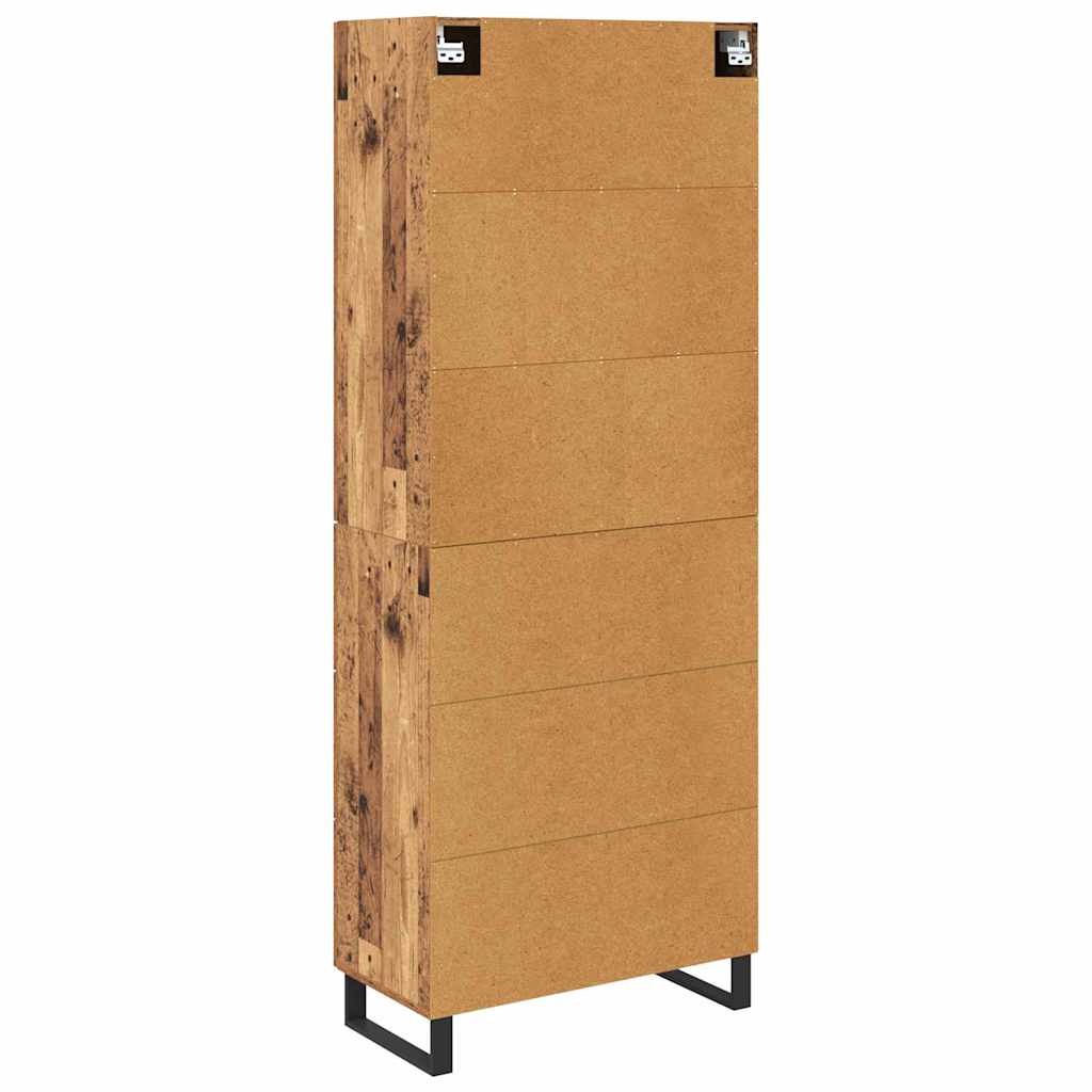 Highboard with Drawers 2 pcs Reclaimed Wood Look 69.5 x 34 x 180 cm