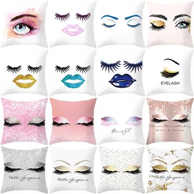 Ins Style Beauty Eyelashes Peach Velvet Pillowcase Without Core Square Pillowcase Sofa Pillowcase Can Be Used At Home