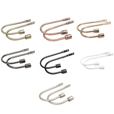 2 ks Elegantní kovové háčky na závěsy Podvazky Nástěnné Držáky se šrouby Doplňky k okenním dekoracím