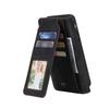 Applicable to iPhone16 mobile phone leather case 15Pro skin matte solid color nine-card wallet protective case Samsung S25
