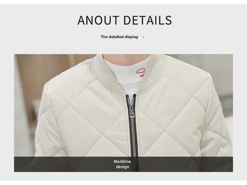 Herren 2024 Herbst/Winter Stehkragen Dick Warmer Baumwollmantel