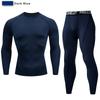 2 stücke männer Compression Sportswear Anzug GYM Enge Sport Yoga Sets Training Jogging MMA Fitness Kleidung Trainingsanzug Hosen Sporting