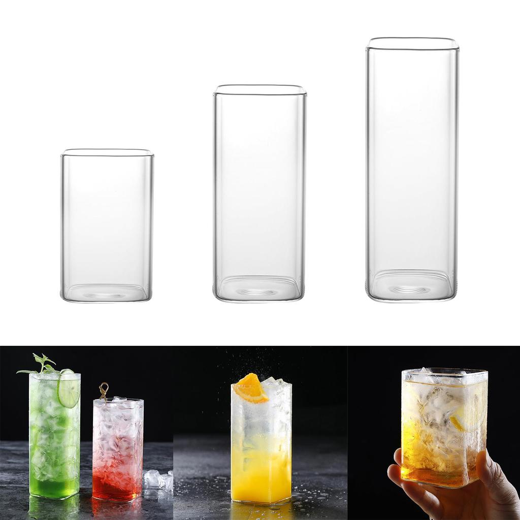 Highball Drinking Cup Tumbler Thickened Borosilicate Tea Mug Suitable for Birthday Gift Party Home