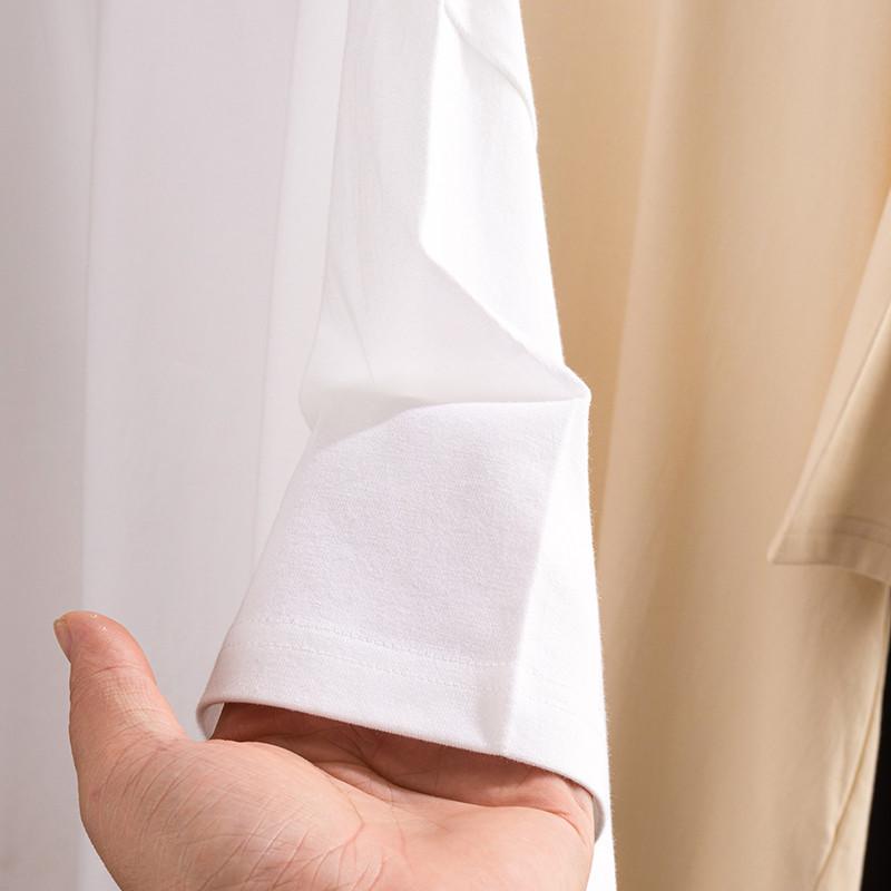 20 Combed Cotton Heavyweight Oversize T-Shirt - Solid Color, Round Neck, Short Sleeve, Drop Shoulder, 230g