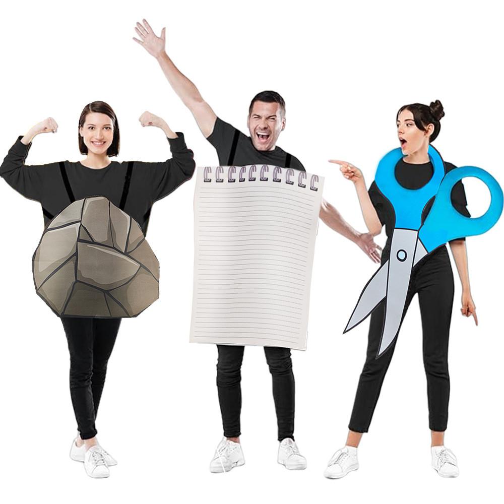 Scissors Paper Rock Cosplay Costumes Funny Party Bar Show Costumes Halloween