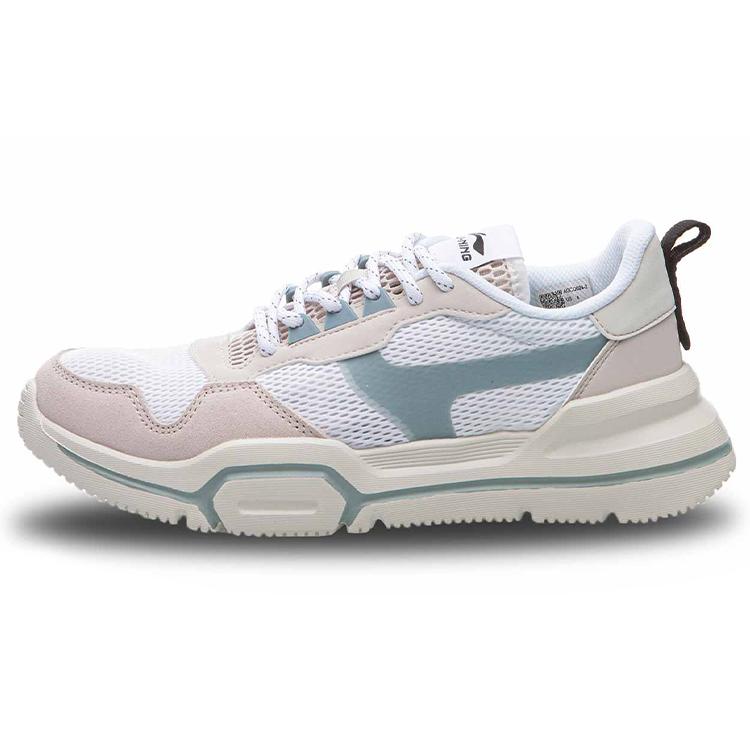 

LINING Mark Casual Shoes Women s Low-Top White/Pink/Green 35.5