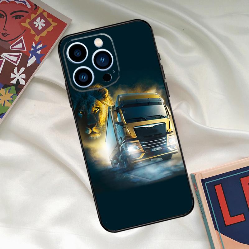 

Truck Car Phone Case For iPhone 16 15 14 12 11 13 17 Pro Max 15 16 Plus 13 Mini 16e 17 Air Funda Cover iPhone 12 mini