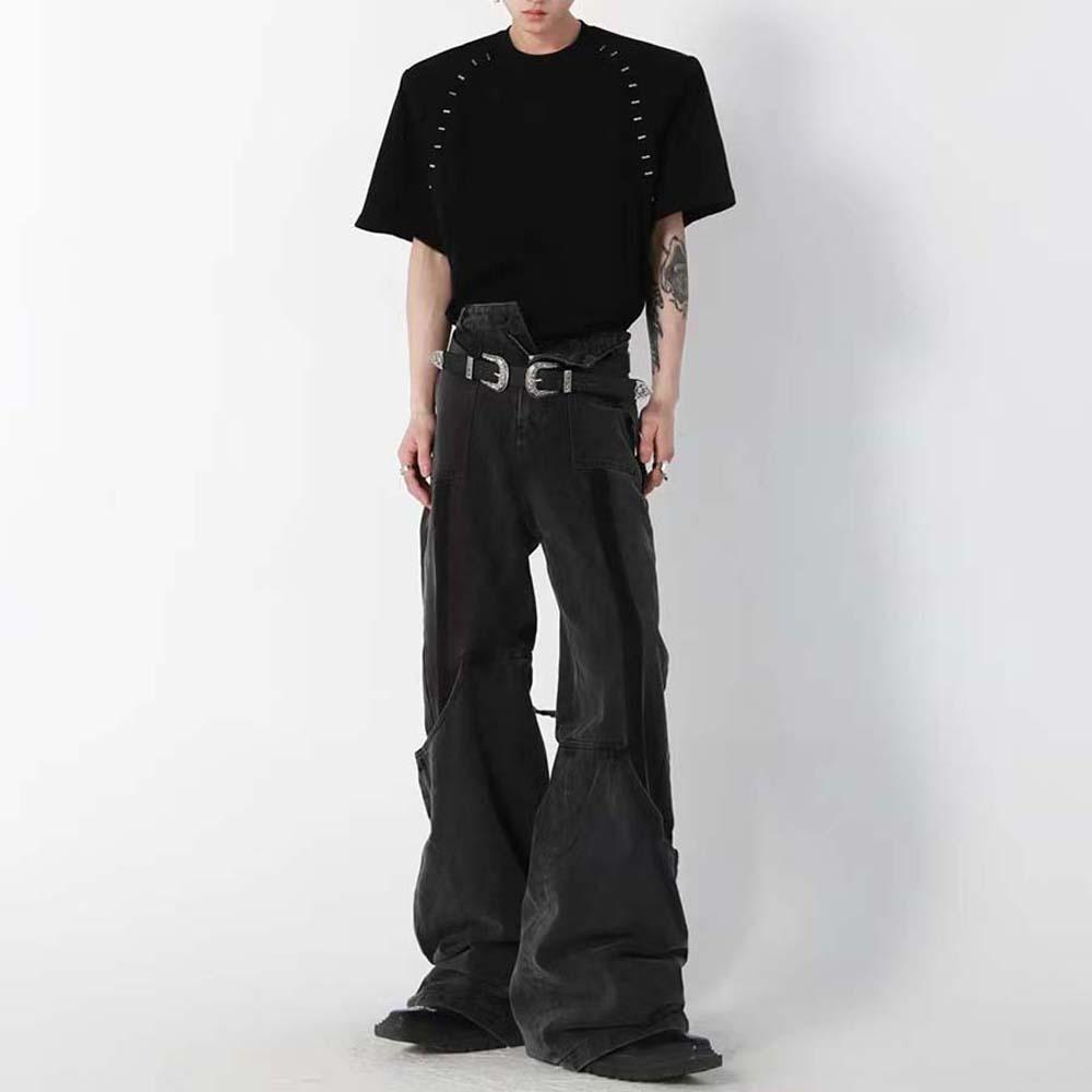 Wide Carved Buckle Belt American Style PU Vintage Waistband Fashion Double Buckle Waist Belt  Women