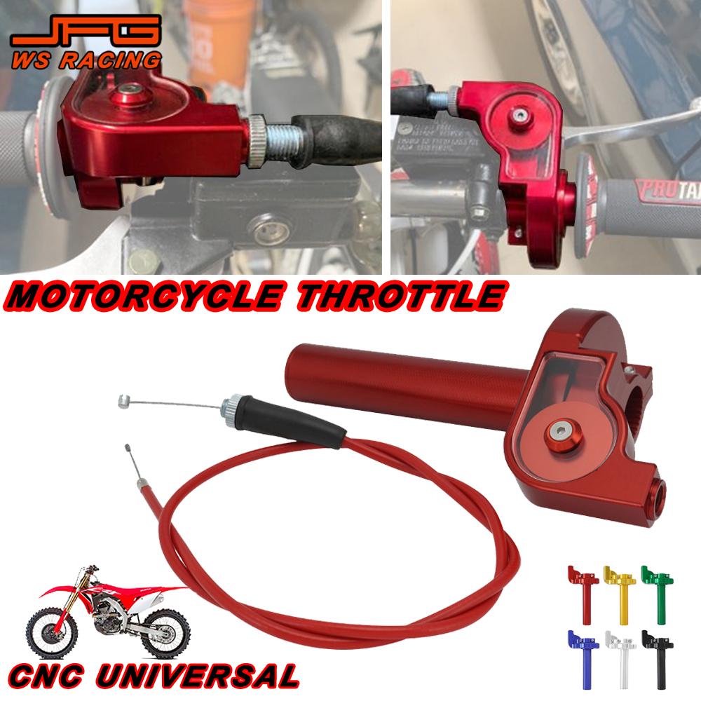 CNC Throttle Grips Motorcycles Accessories Visual Throttle Handlebar Grip Lever For KTM HONDA YAMAHA SUZUKI Dirt Pit Bike Parts