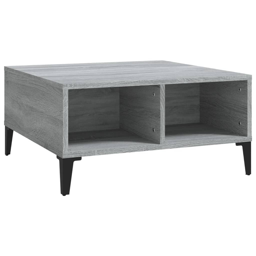 Vidaxl Coffee Table, Grey Sonoma Oak, 60X60X30 Cm