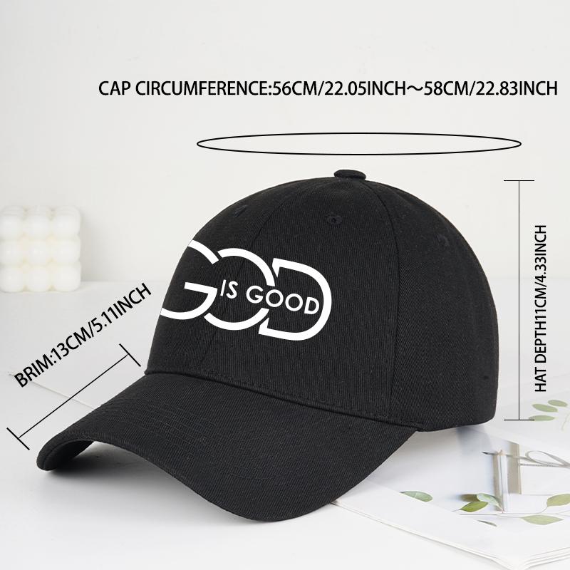 Mlfo God Is Good Printed Soft-Top Baseball Cap Spring/Summer Baseball Cap Outdoor Sun Protection Hat, Fishing Hat Unisex