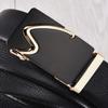 Men's Cowhide Belt Trendy Automatic Buckle Cowhide Pants Belt Business Casual Simple and Versatile Middle Aged and Young Belt Men