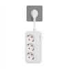 European Standard Three AC Socket with USB Interface Socket, Black/white 1.8m Extension Cable