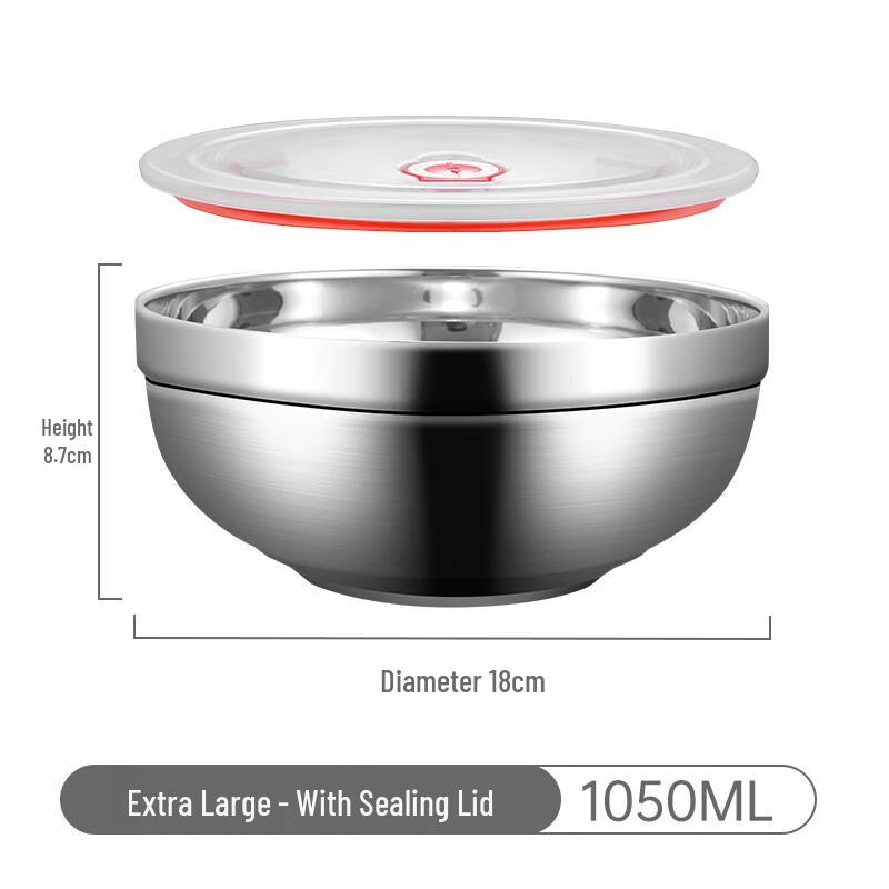 Qianxing 304 Stainless Steel Double-Wall Insulated Bowls
