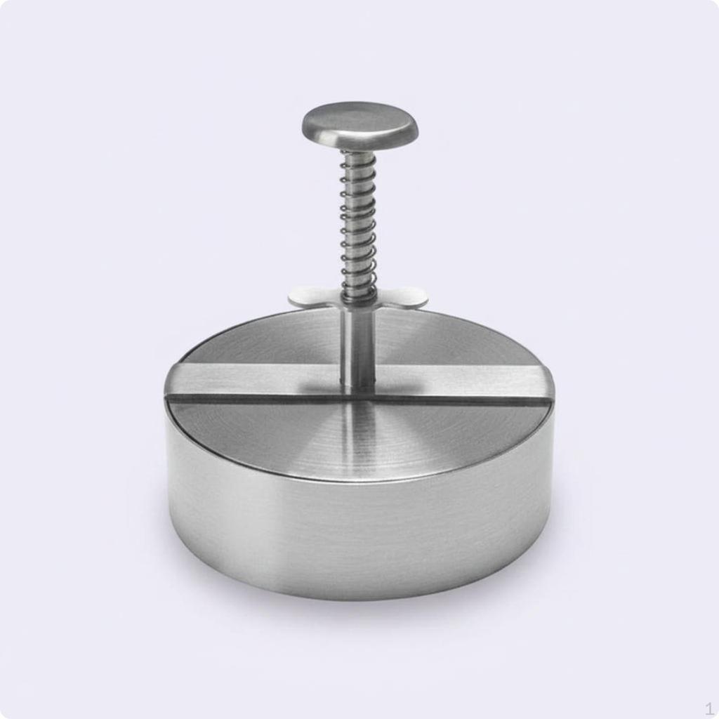 Spring Loaded Patty Press Hamburger Effort Saving Meat Form for Home Cooks, Barbecue 8CM
