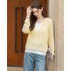 TERRE BLEUE Women's Hooded Knit Long Sleeve Top