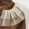 TONGTAI Baby Girl's Knit Cardigan with Lace Collar