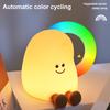 Kids Night Light with 3 Brightness Levels And 7 Color Modes Potato Design Soft Silicone Touch Rechargeable 30-Min Timer Bedside Lamp