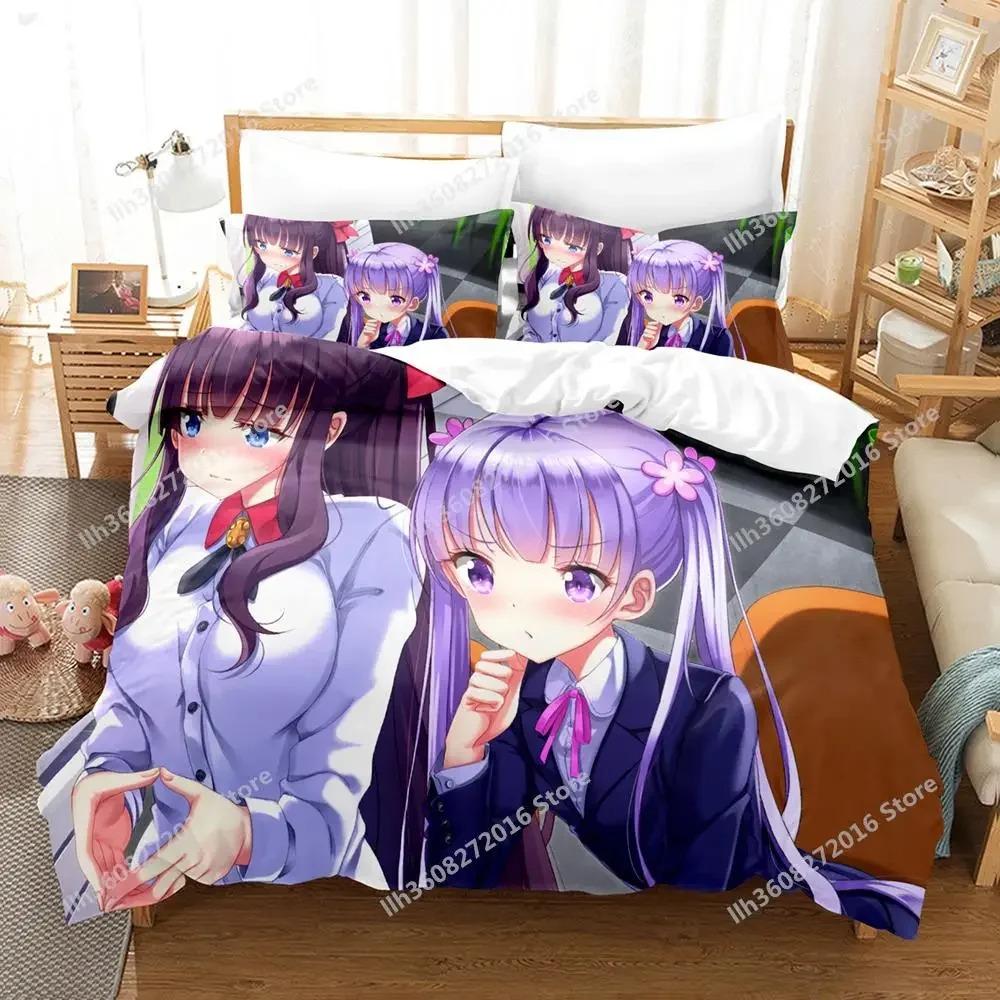 3D Tisk Anime Kawaii Dívky Nová Hra Ložní Souprava Jednolůžko Twin Full Queen King Size Ložní Souprava Dospělý Dítě Ložnice Přikrývka Sady