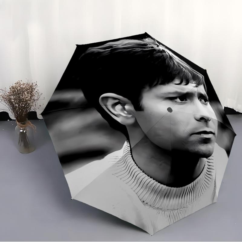 Bedruckter Sänger Cliff Richard Faltbarer Regenschirm,Für Draußen,Freizeit Und Reisen,Strapazierfähiges Schirmgewebe,Geburtstags- Und Feiertagsgeschenk