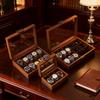 Premium Wood Accessory Case - Watch Crystal Bracelet Jewelry Organizer, Carton Packaged for Safe Transport