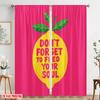 2pcs 2D Flat Printing Window Curtains Don't Forget Feed Your Soul Polyester Without Electricity Festive Curtains for Decorations