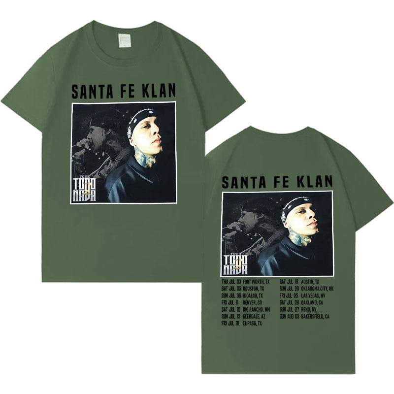 

Santa Fe Klan New Album Graphics Short Sleeve Tshirt Mens Fashion Oversized Casual Gothic Hip Hop Comfort Cotton Loose Tshrits 4XL
