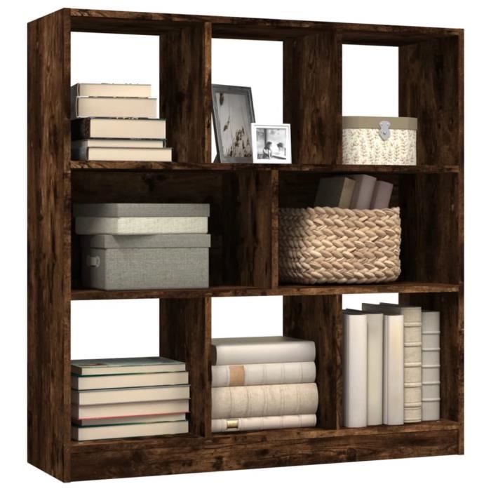 VidaXL Bibliothèque Chêne fumé 97,5x29,5x100 cm Bois d'ingénierie 826378