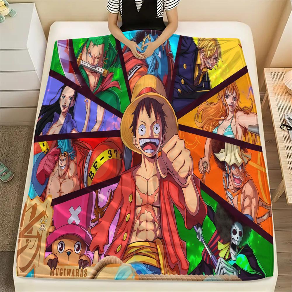 One Piece Flannel Blanket Pretty Printed Design For Home Bed Sofa Chair Travel Picnic -HE16
